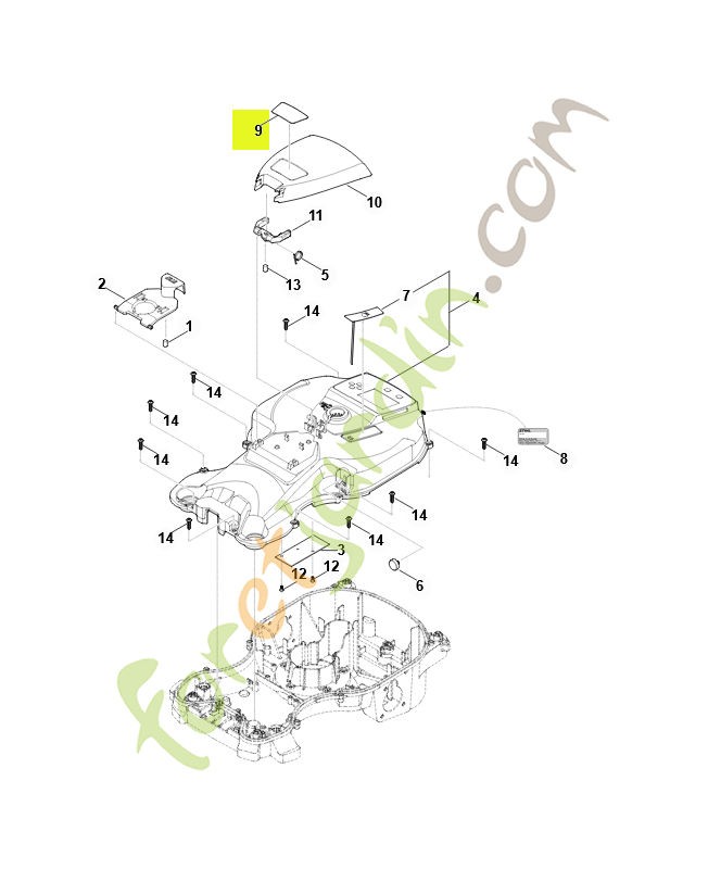 Plaque matricule 422 p-référence 6301-967-1500 - Pièce détachée Stihl / Vicking