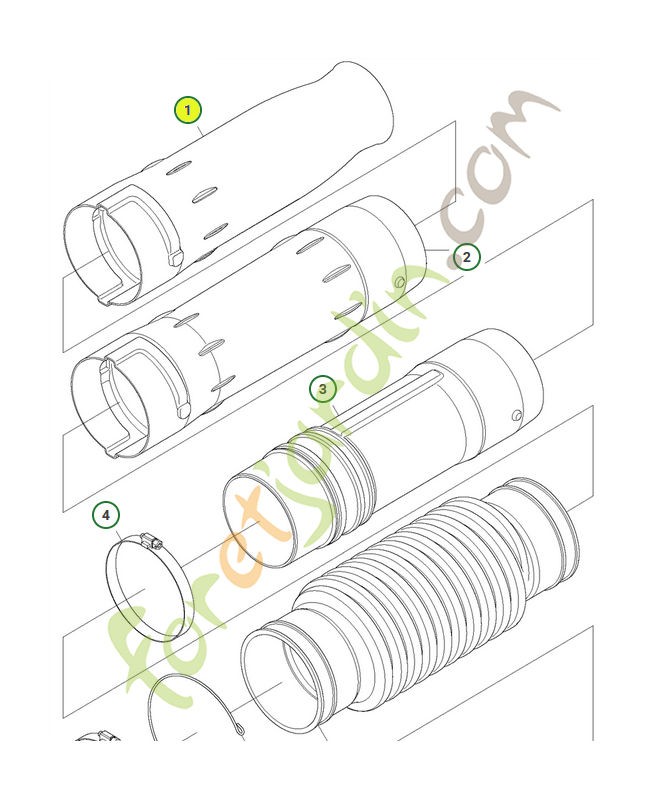 Tube de souffleur 576586401. Pièce de rechange Husqvarna
