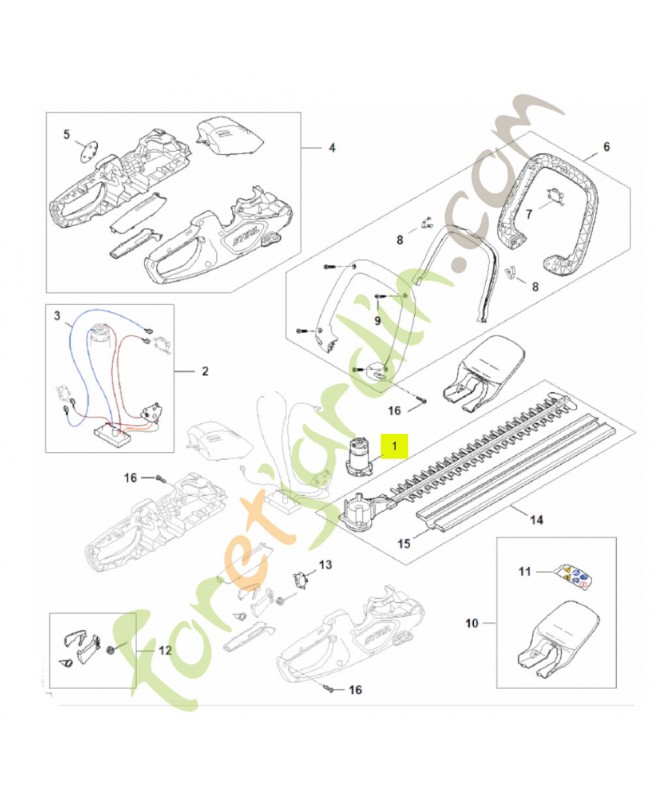 Moteur électrique HA08-600-0200 - Pièce détachée Stihl / Vicking