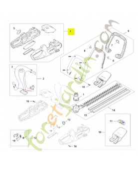 Carter de poignée HA08-790-1002- Pièce détachée Stihl