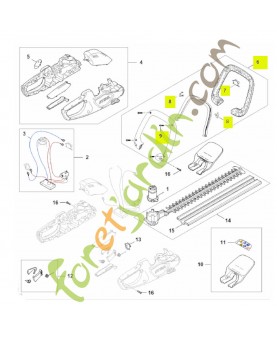 Poignée en forme d'étrier HA08-790-1200- Pièce détachée Stihl