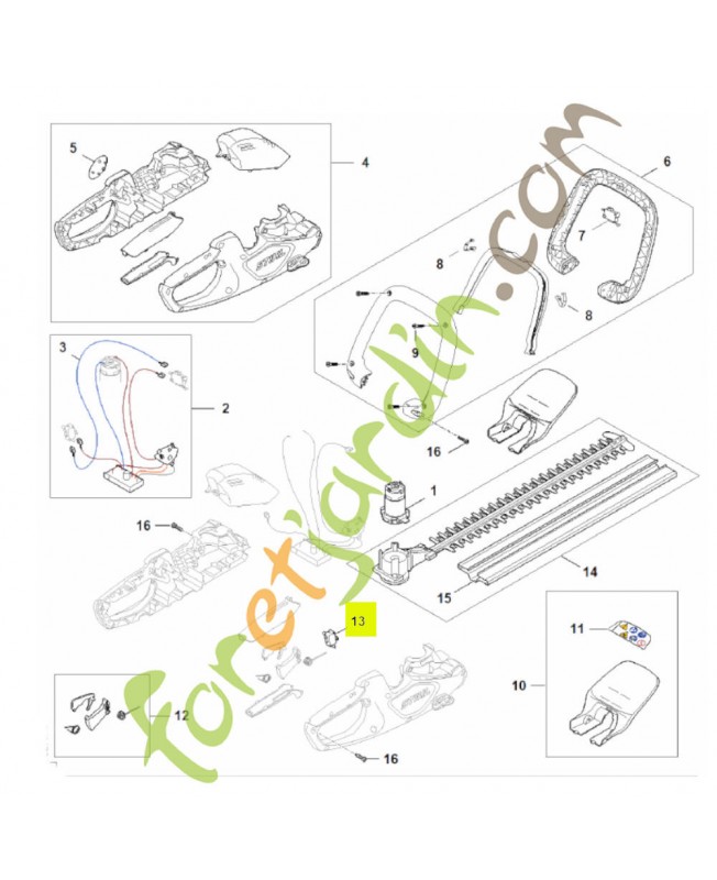 Commutateur HA08-430-0503 - Pièce détachée Stihl