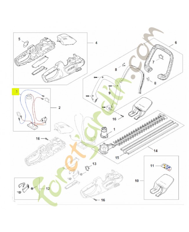 Faisceau de câbles HA08-430-2200- Pièce détachée Stihl / Vicking