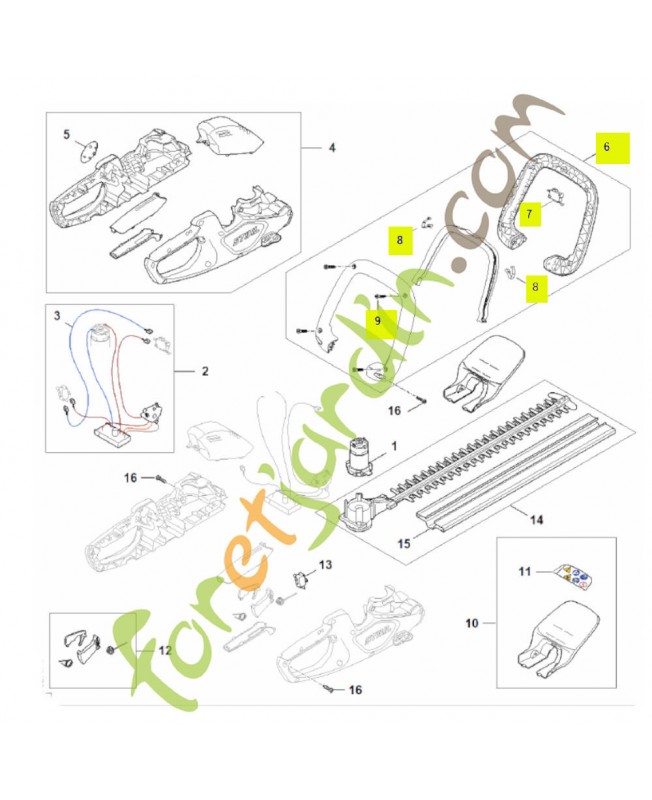 Poignée en forme d'étrier HA08-790-1200- Pièce détachée Stihl