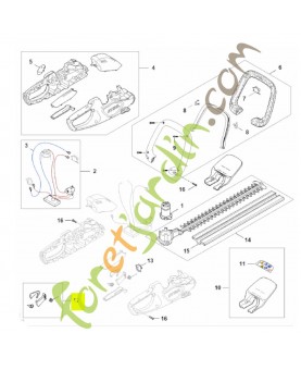 Jeu d'éléments de commande HA08-007-3800 - Pièce détachée Stihl