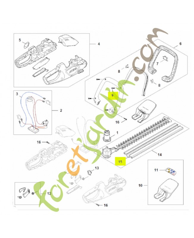 Protège-couteaux HA08-792-9610- Pièce détachée Stihl