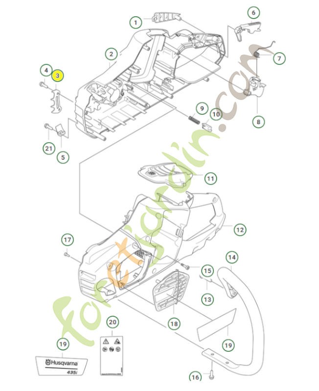 Griffe référence 577286601 - Pièce de détachée Husqvarna