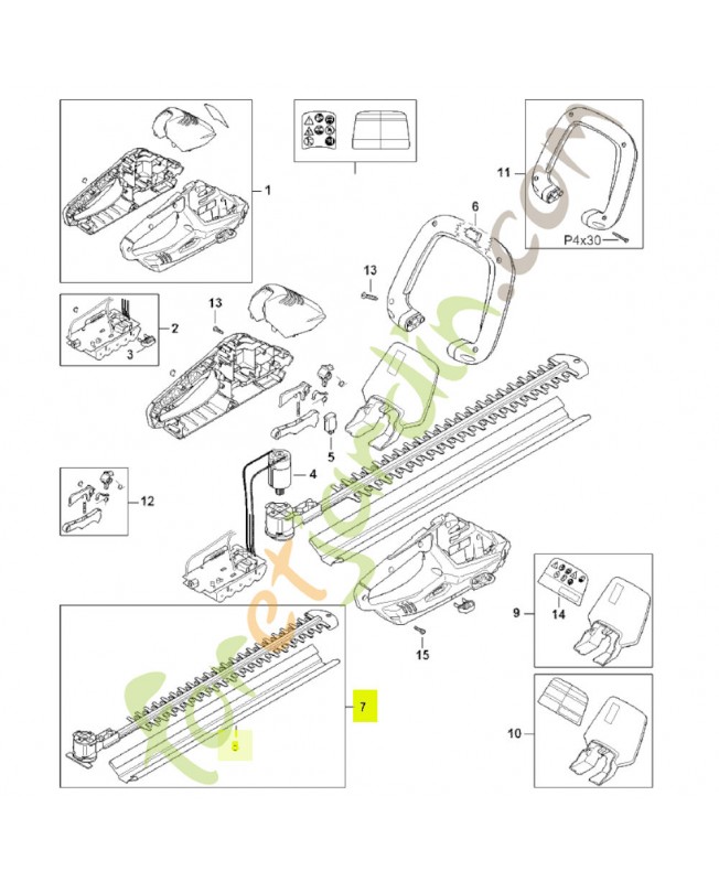 Réducteur avec dispositif de coupe 4511-640-7400- Pièce détachée Stihl