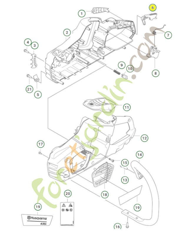 Gâchette de sécurité référence 589273901- Pièce détachée Husqvarna