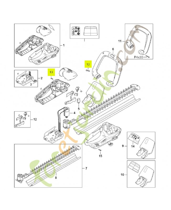 Vis cylindrique IS-P4x16 9074-478-3025. Pièce détachée Stihl