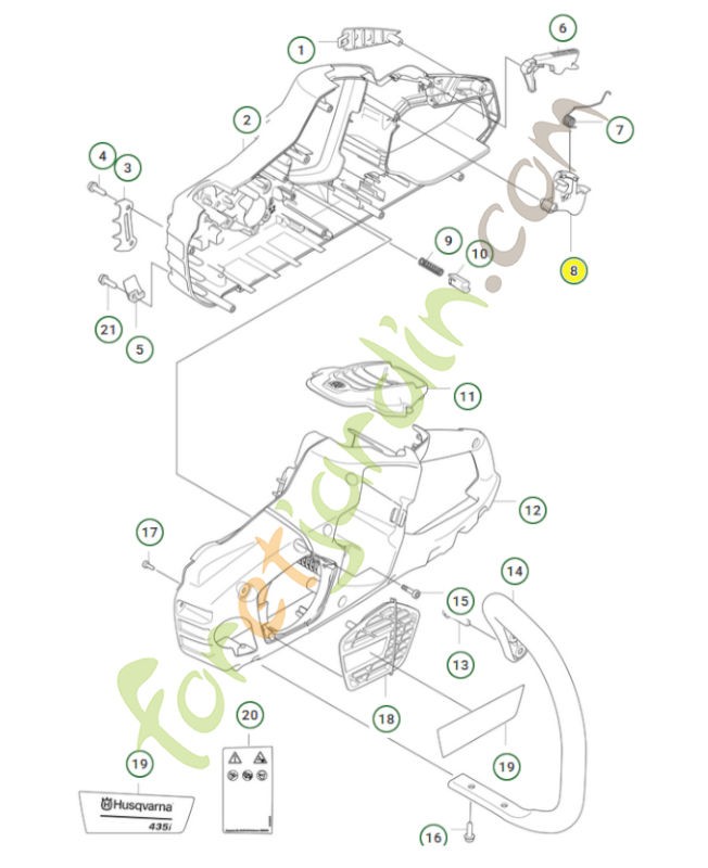 Levier 595834001 - Pièce détachée Husqvarna