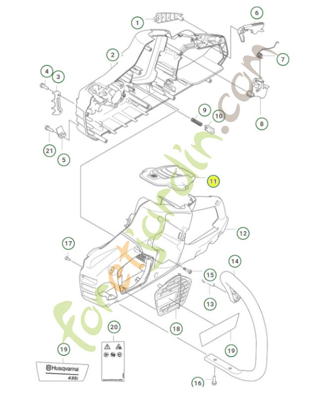 Carter référence 595937201  - Pièce détachée Husqvarna