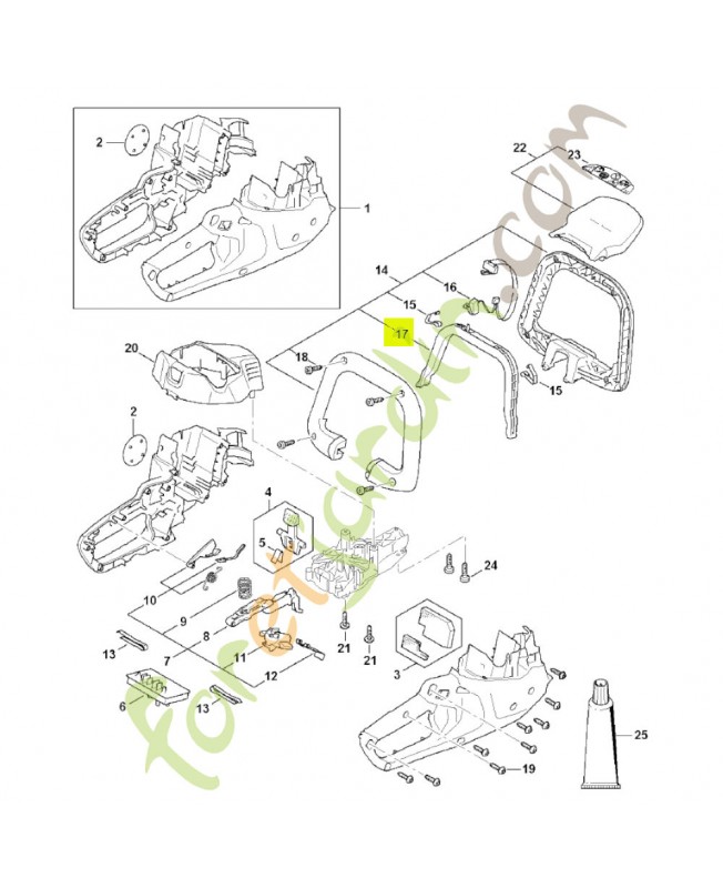 Levier de commande 4869-798-1600- Pièce détachée Stihl