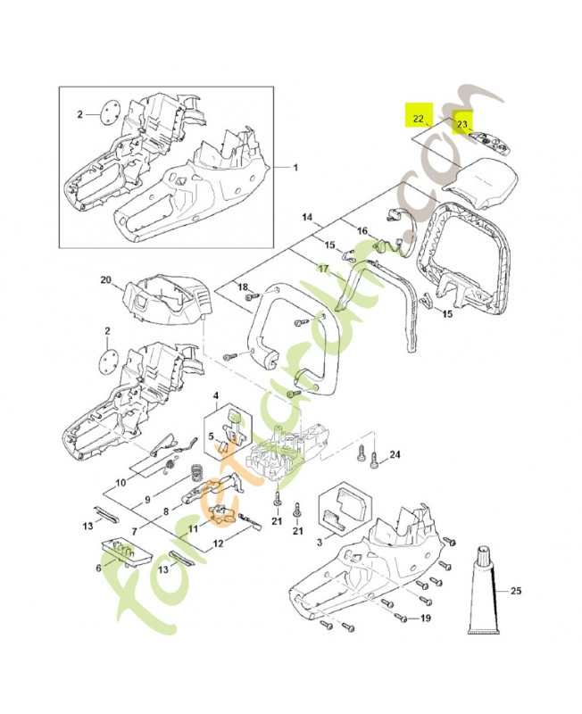 Protège-main 4521-790-9103- Pièce détachée Stihl