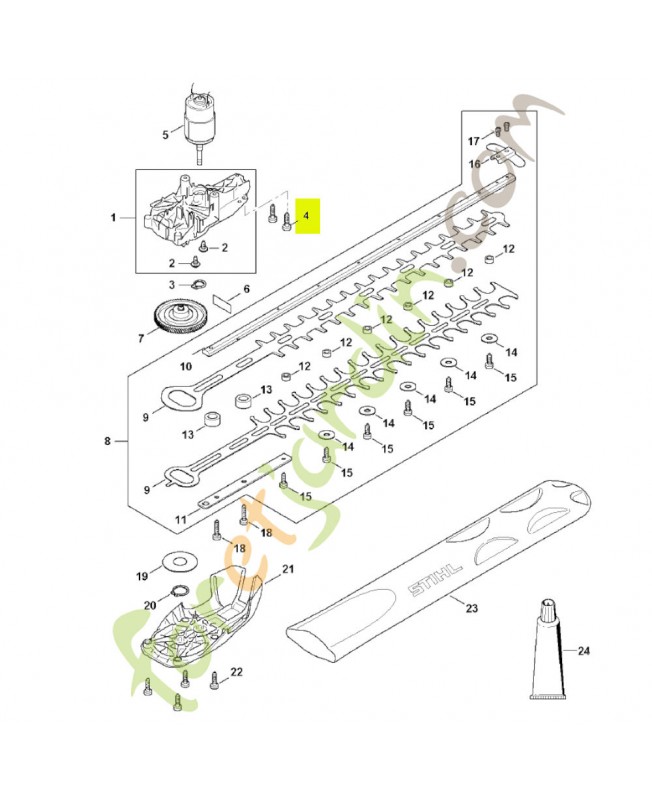 Vis p4x10 9104-003-2960. Pièce de rechange Sithl