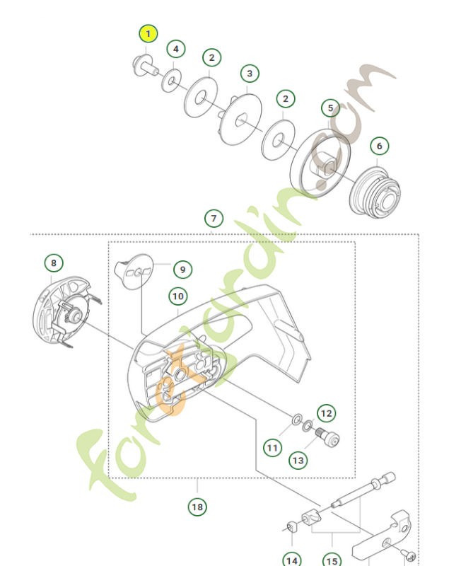 Vis  525755105. Pièce de rechange Husqvarna