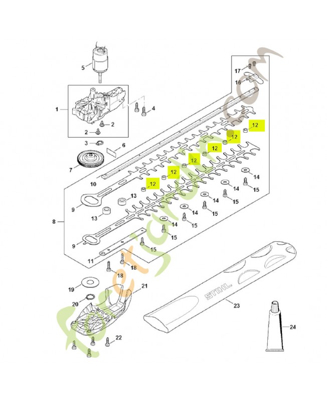 Coulisseau 4521-648-6700- Pièce détachée Stihl