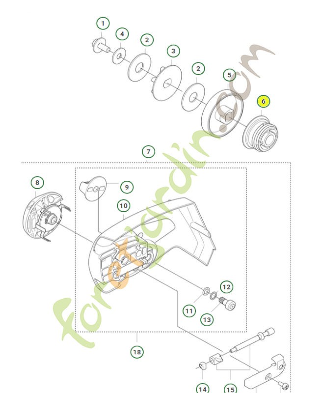 Pignon de pompe 595342201- Pièce détachée Husqvarna
