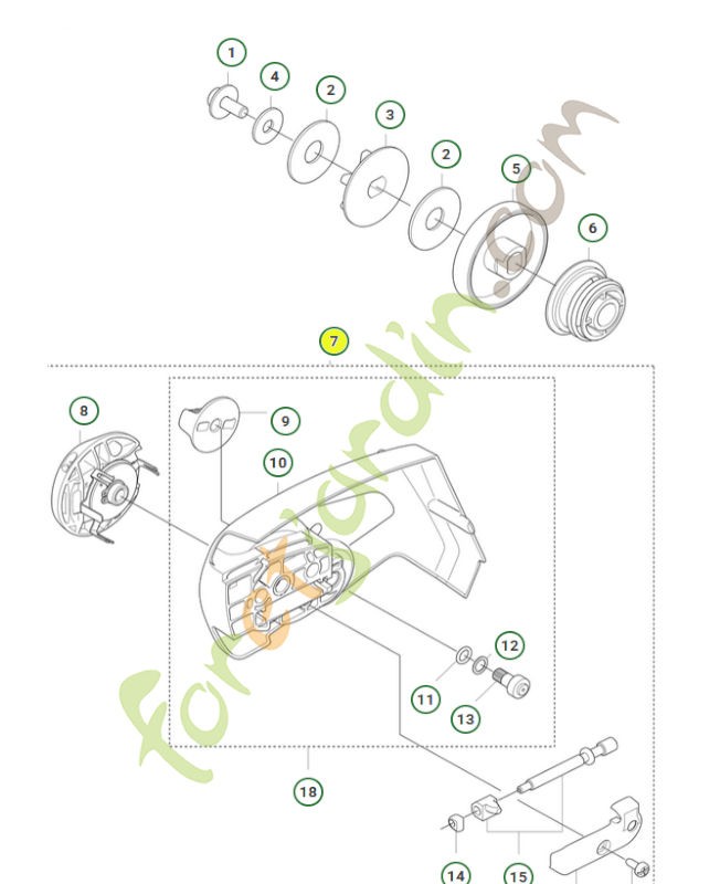 Carter d'embrayage 595314801 - Pièce détachée Husqvarna
