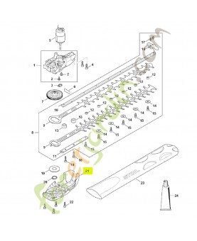Couvercle du reducteur 4521-640-5800- Pièce détachée Stihl