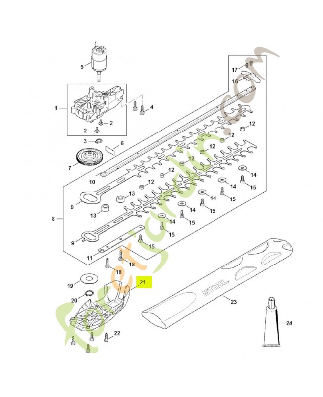 Couvercle du reducteur 4521-640-5800- Pièce détachée Stihl