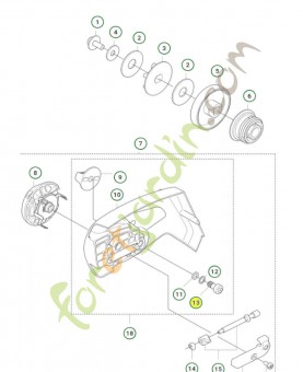 Roue à vis sans fin 596514101. Pièce détachée Husqvarna