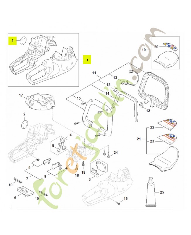 Carter moteur 4521-600-0809- Pièce détachée Stihl