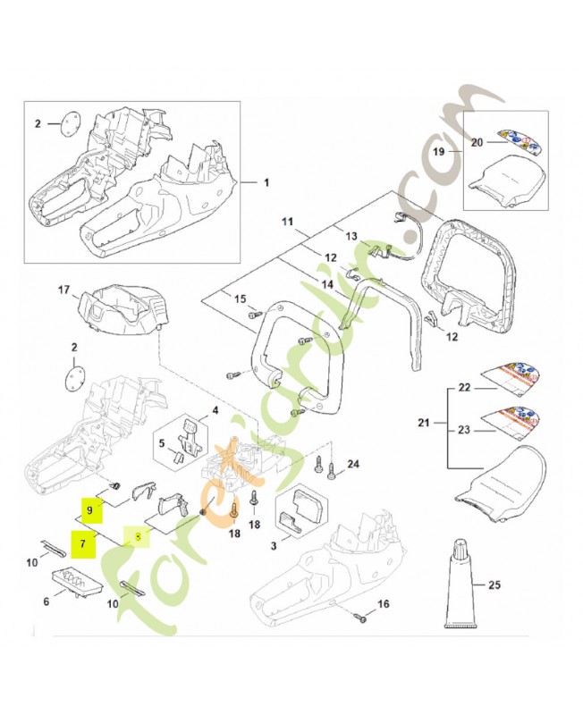 Jeu d'éléments de commande 4521-007-3802- Pièce détachée Stihl