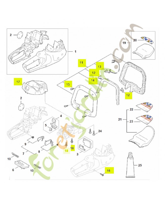 Poignée en forme d'étrier 4521-790-1204- Pièce détachée Stihl