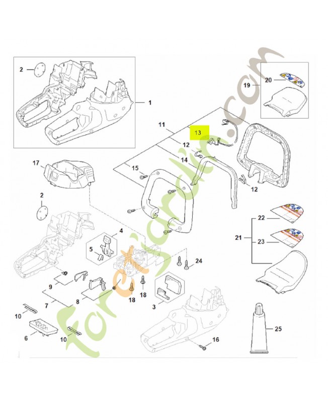 Faisceau de câbles 4521-430-2201- Pièce détachée Stihl