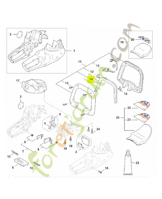 Levier de commande 4869-798-1600- Pièce détachée Stihl