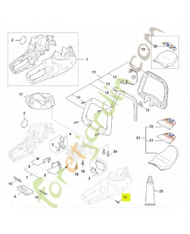 Vis is-p 4x16 9074-477-3025. Pièce détachée Stihl