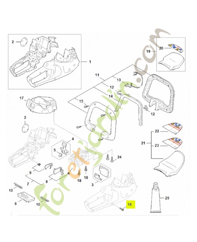 Vis is-p 4x16 9074-477-3025. Pièce détachée Stihl