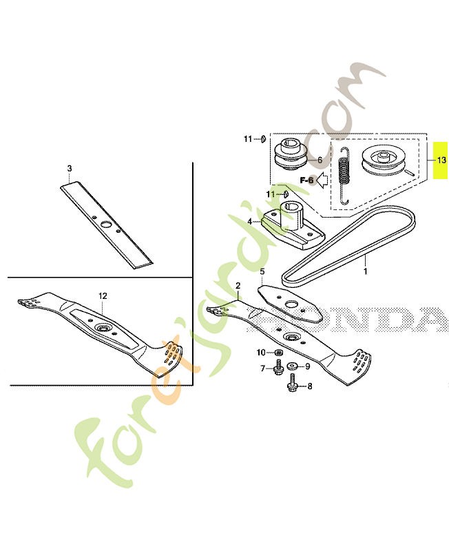 Kit de poulie  - Réf. Honda 06751-VH4-R20