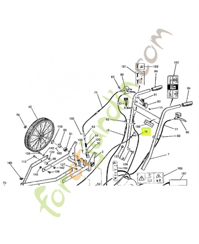 Cable d'accelerateur- Réf. Honda PB13175A et PB13175A