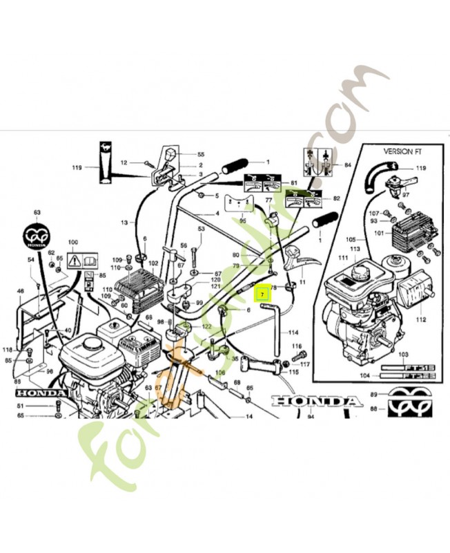 Cable d'embrayage- Réf. Honda PB13147 et PB13089