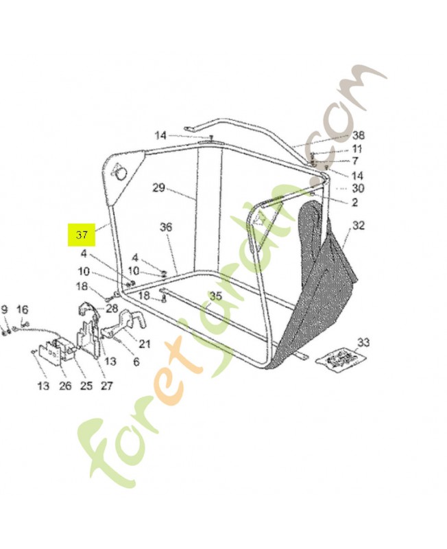Chassis superieur- Réf. Honda CG84801105H1