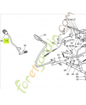 Levier Réf. Honda CG84317101H0 et CG84317051H2