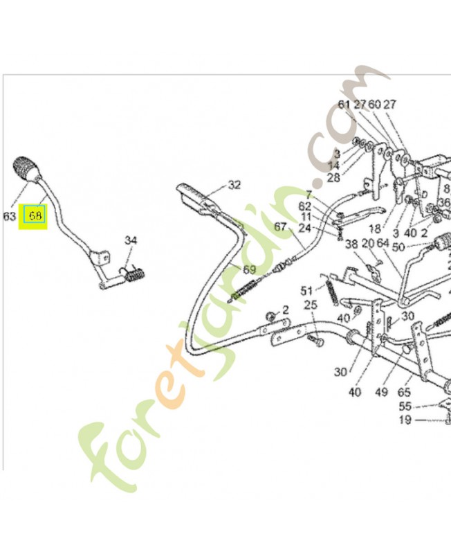 Levier Réf. Honda CG84317101H0 et CG84317051H2