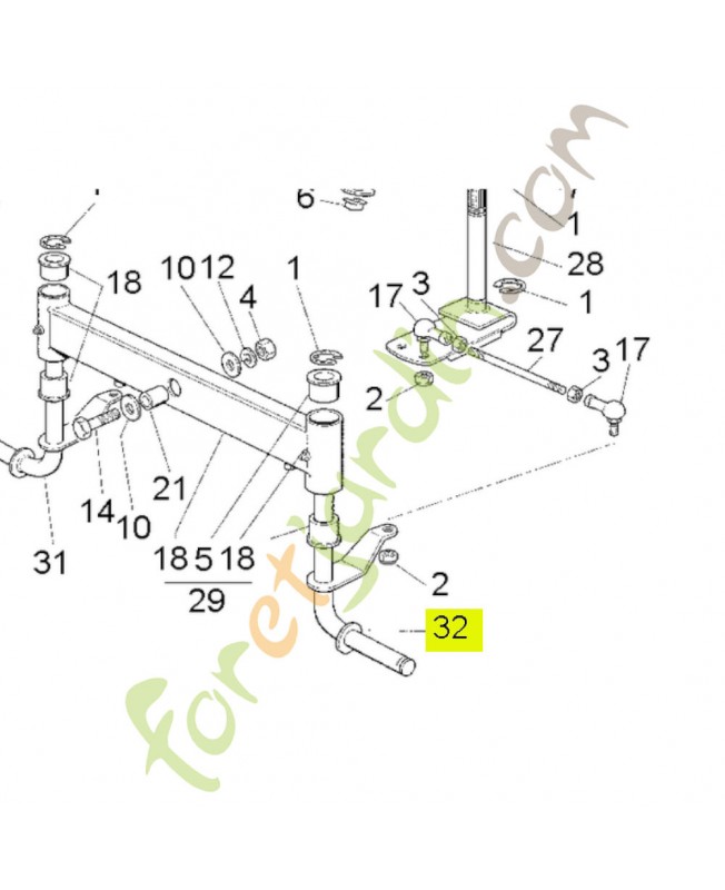 Bras gauche- Réf. Honda CG84230403H1