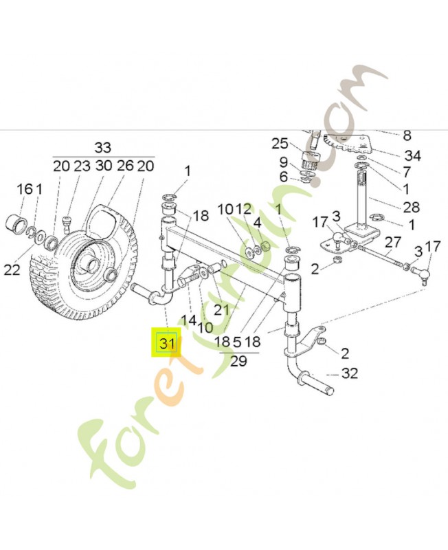 Bras droit- Réf. Honda CG84230401H1