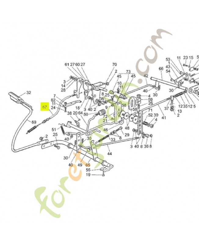 Câble- Réf. Honda CG84207101H1