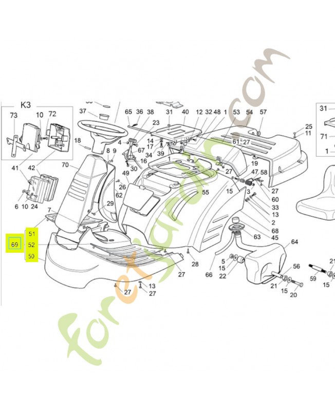 Couvre marche pied - Réf. Honda CG84110137H2