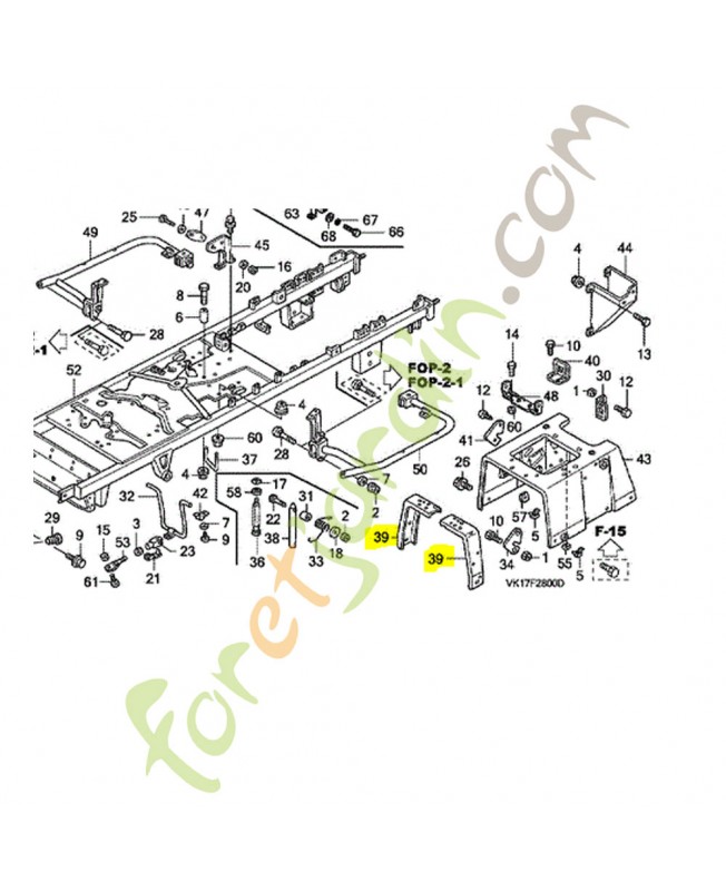 Renfort, chassis réf. Honda 80399VK1003