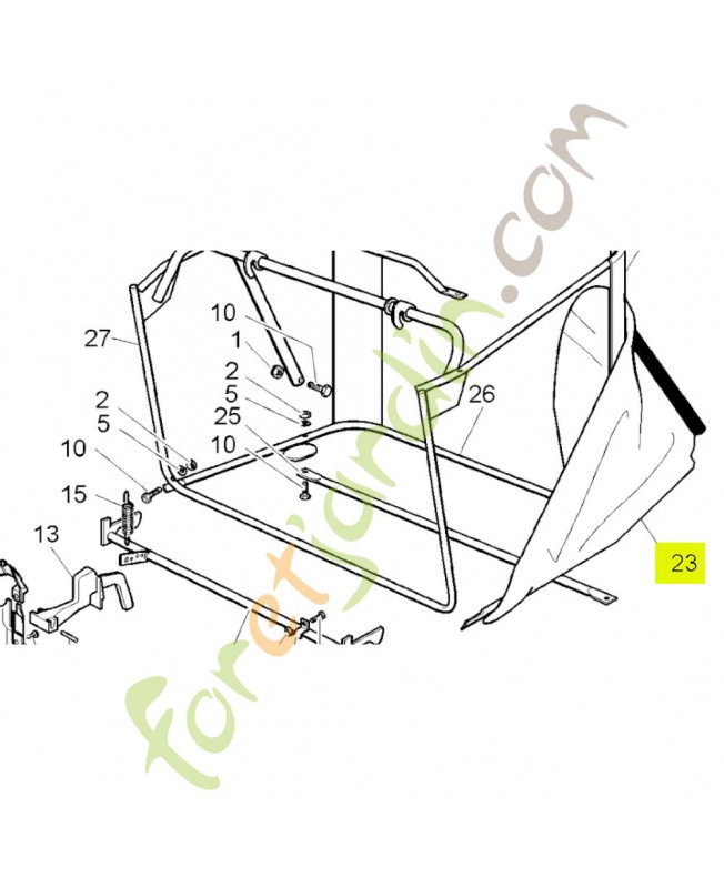 Sac à herbe  Réf. Honda CG82105999H2 et CG82105999H3