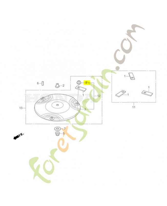 Ecrou, balai, 5mm réf. Honda 90305VP7C50