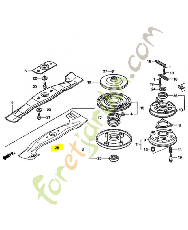 Lame de rotor réf. Honda 72511VF0K60