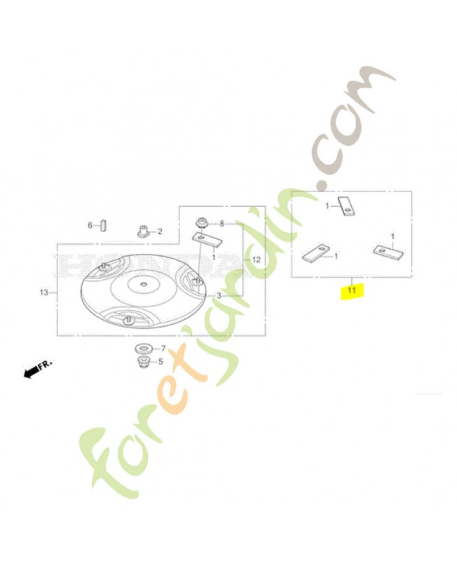 Ens. lame, rotative réf. Honda 72515VP7C50