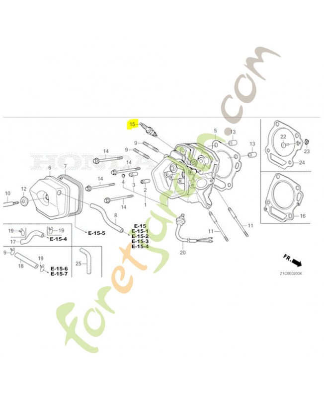 Bougie d'allumage (bpr5es réf. Honda 9807955846