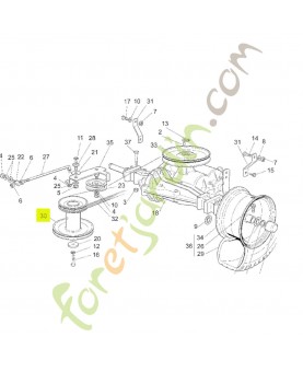 Poulie Honda référence CG27604003H1 et CG27604003H1